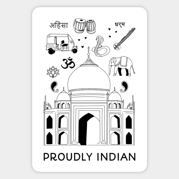 india Sticker by Tip Top Tee's